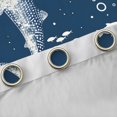 thumbnail image 4 of Manfei Sea Shark Curtains and Drapes Pack of 2 (52x63 Each), Cute Seashell Plant Black Out Curtains, Dark Blue, 4 of 6