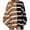 Brown, variant on Color Block Patchwork Striped Print Women Oversize Loose Knit Sweater Pullover