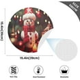 thumbnail image 3 of Dreamtimes Cute Christmas Snowman Placemats Set of 6 Non-Slip Heat Resistant Dining Table Place Mats Washable Kitchen PVC Weave Table Mats, 3 of 6