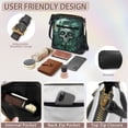 thumbnail image 6 of LedBack Skull Print Leather Crossbody Hobo Bag for Women Ladies, Portable Messenger Bag Satchel Bag with Adjustable Strap Sling Shoulder Handbag for Travel Shopping, Green, 6 of 7