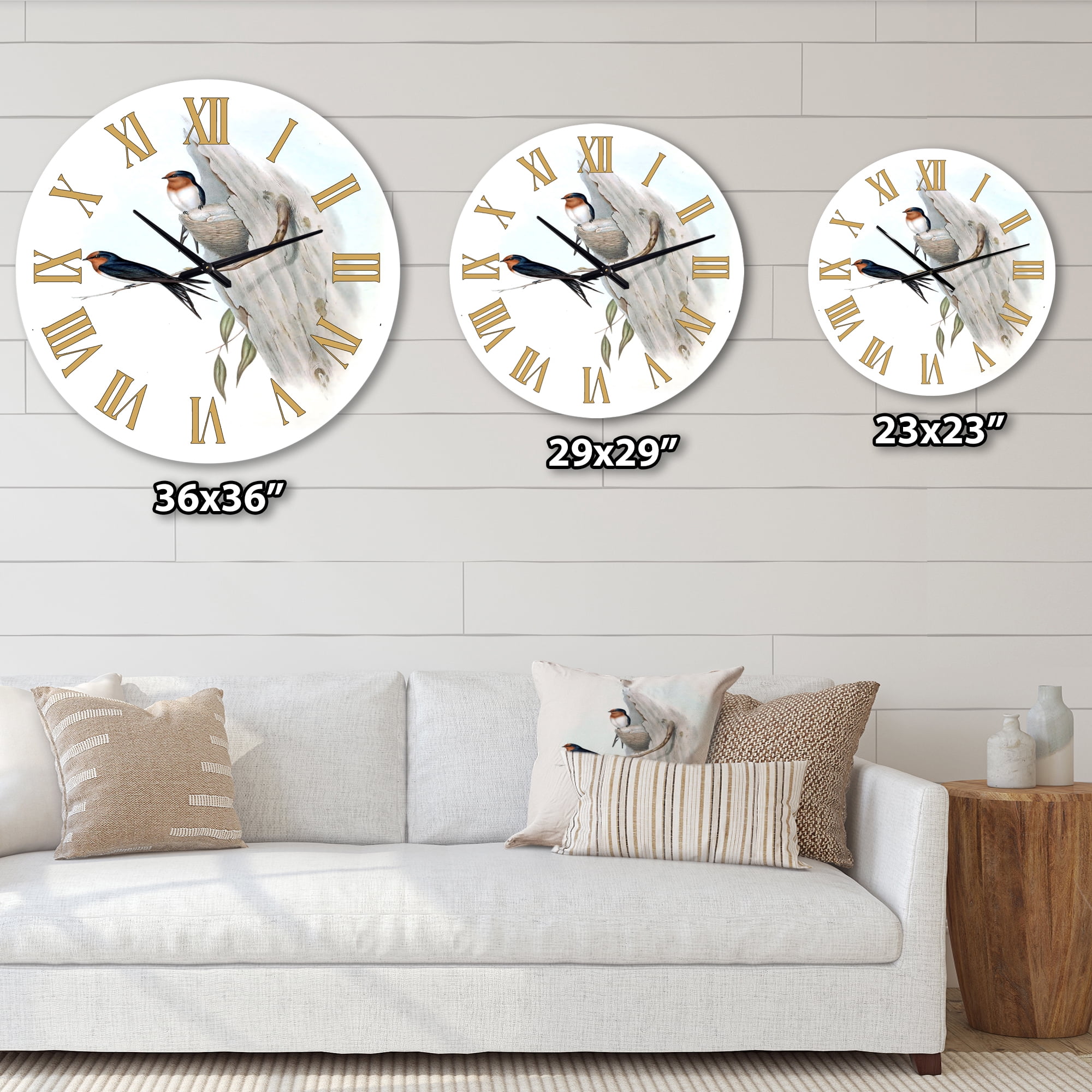 Designart 1 in Quartz Traditional Wall Clock