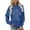 Blue, variant on LUOGENLI T-shirts “They Don'T Know That We Know They Know” for Women Cute Friends Hooded Sweatshirt Shirt Plus Size Funny Short Sleeve Letter Print Tops M