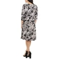 thumbnail image 2 of NY Collection Women's Paisley Cross Ruching Dress Westpais Black Size Medium, 2 of 3