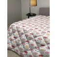 thumbnail image 2 of Botanical Down Alternative Comforter, Retro Style Garden Scattered Abstract and Floral, Microfiber Quilt for All Season, 5 Sizes, Khaki Yellow, by Ambesonne, 2 of 3