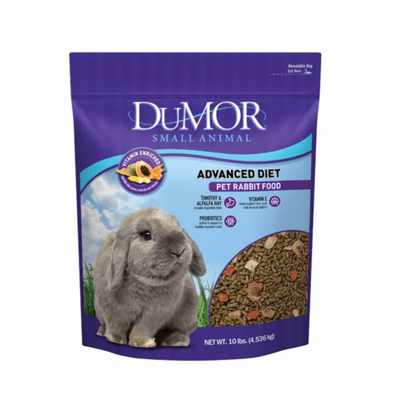DuMOR Advanced Diet Pelleted Pet Rabbit Food, 10 lb. Bag