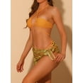 thumbnail image 2 of DARING DIVA Women's 3-Piece Bandeau Bikini Sets with Sarong Cover Ups S Orange, 2 of 6