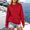 Red, variant on HOMBOM Plain Sweatshirts for Women with Pockets Lightweight Long Sleeve Crew Neck Ladies Trendy Sweat Shirts Loose Clothes