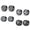 Black B, variant on 4Pair Men Magnetic Stud Earrings Set Stainless Steel Fake No Piercing Clip On-Black B