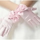 thumbnail image 2 of Guantes de niña de las flores de encaje, de malla corta, para boda (rosa), 2 of 3