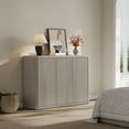 thumbnail image 5 of SICOTAS 46.7" Fluted Sideboard Cabinet with 3 Doors, Kitchen Buffet Storage Cabinet with Adjustable Shelves, Modern Credenza Coffee Bar Station for Ding Room, Living Room, Light Grey Alder, 5 of 8