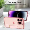 thumbnail image 5 of Designed for iPhone 14 Pro Max Case Pink Love Hearts Design for Women Girl Men, Luxury Plating with Strap Stand Full Camera Lens Protection Bumper for iPhone 14 Pro Max 6.7", 5 of 12
