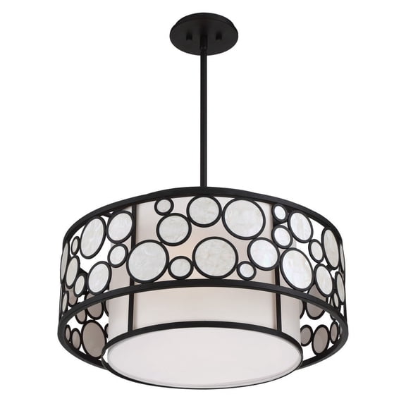 Minka Metropolitan - Mosaic - 4 Light Pendant In 12 Inches Tall and 24 Inches