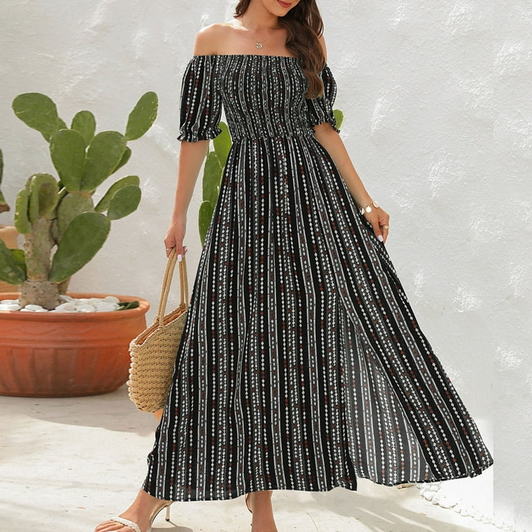Vertical striped maxi dress top
