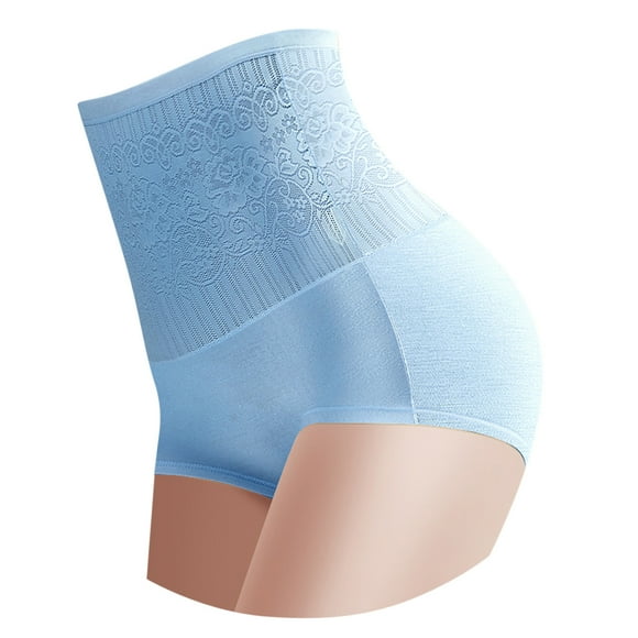 Gpoecd Culottes pour Femmes, Gaine Taille, Contrôle, Taille Haute, Shapewear pour Dames, Pantalon Rehausseur, Mince, sous-Vêtements Taille Haute pour Femmes, Bleu Pâle, L