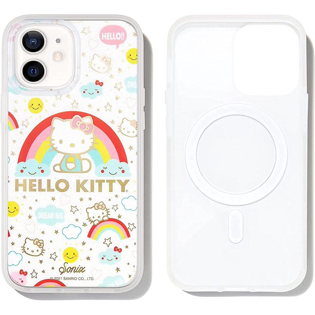 x Sanrio Étui pour iPhone 12 / iPhone 12 Pro / Compatible avec MagSafe / Testé 10 Pieds Chute / Cosmic Hello Kitty
