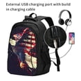 thumbnail image 2 of Yiaed Watercolor Bald Eagle Print Laptop Backpack,Business Travel Durable Laptops Backpack with USB Charging Port,Water Resistant College Computer Bag, 2 of 5