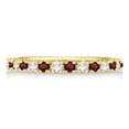thumbnail image 2 of Diamond and Garnet Ring Guard Stackable Band 14K Yellow Gold (0.37ct), 2 of 6