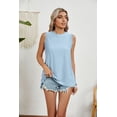 thumbnail image 6 of Summer Round Neck Circle Sleeveless Printed Casual Women's Tank Top T-shirt, 6 of 8