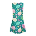 thumbnail image 6 of HNMKIU Easter Dress for Girls Easter Floral Print Sleeveless Dress for Girls Toddler Party Celebration Casual Play Outfit Mint Green,7-8 Years, 6 of 6
