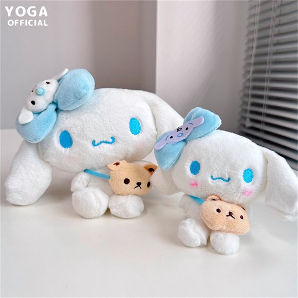 Qiaoxi Cute Cartoon Plush Doll Toy Kuromi Cinnamoroll Plush Pendant for Kids Gifts Messenger Bag Decoration