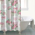 thumbnail image 4 of Pioneer Flower Floral Print Pattern Shower Curtain 84"x72", Bathroom Decorative Shower Curtain Set with 12 Hooks, Waterproof Washable, 4 of 6