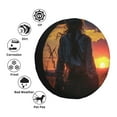 thumbnail image 4 of Rateoe Sunset Western Cowgirl Pattern Tire Cover Wheel Protectors Weatherproof Wheel Covers Universal Fit for Trailer Rv SUV Truck Camper Travel Trailers Accessories-16 inch, 4 of 6