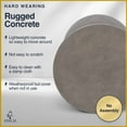 thumbnail image 5 of Finch Clayton Cement Pedestal Side Table with Modern Hourglass Design Gray, 5 of 9