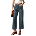 thumbnail image 2 of Womens Pants Zeliretfy Women's Straight Leg Jeans High Waisted Stretchy Jeans Wide Leg Denim Pants with Pockets, 2 of 5