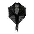 thumbnail image 4 of Shawl Wraps for Women Knitted Shawls and Wraps Scarf Fall Cardigan Sweaters Ponchos Wool Shoulder Tops,Thin Breathable Wrap for Dresses(Black), 4 of 5