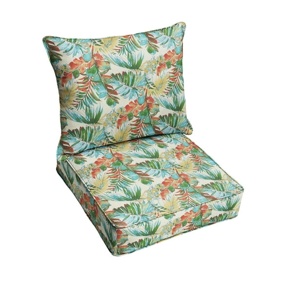 Multi Indoor/Outdoor Deep Seating Pillow and Cushion Set, Corded