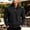 Black # Mens Shirts, variant on Long Sleeve Tops for Men Outdoor Button up Pullover Fashion Winter Casual Plain Mens Tshirts Stand up Collar