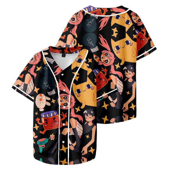 Omori Baseball Uniform Harajuku Streetwear Women Man Anime Unisex Fashion Casual