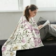 thumbnail image 6 of Purple Unicorn Figure Throw Blanket 60" x 90" Soft and Warm Blankets for Couch Sofa and Bed, 6 of 7