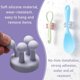 thumbnail image 3 of 6-piece perforated silicone toothbrush holder, wall mounted toothbrush holder, wall mounted toothbrush holder, 3 of 4