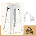 thumbnail image 7 of Yaheetech 4pcs 30'' Metal Bar Stools Vintage Counter Bar Stool Stackable Chairs White, 7 of 7