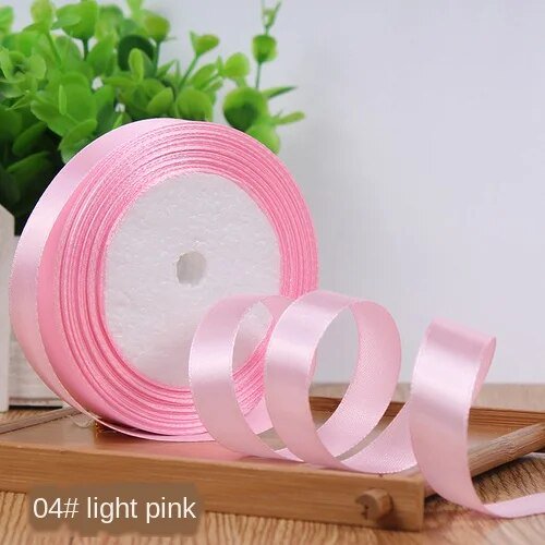 6-50mm 22 metros/rollo de cintas de satén de grogrén para decoración para fiesta de Navidad de boda cintas artesanales de lazo hechas a mano regalo de tarjeta