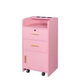 thumbnail image 3 of Beauty Salon Storage Cabinet with Wheels,Salon Station with 2 Locking Drawers & 3 Hair Dryer Holders & 1 Large Cabinet,Bathroom Beauty Salon Cabinet,Hair Styling Equipment Salon Cart for Hair Stylist, 3 of 12