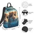 thumbnail image 3 of Naloa Cute Swimming Guinea Pig Print Lightweight DayBackpack Suitable for school, work, shopping, travel, etc., 3 of 5