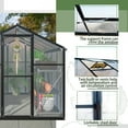 thumbnail image 3 of Acpouw 6' x 8' Thicked Polycarbonate Greenhouse, Greenhouse with Double Flush Door, Rain Gutter and Ventilation Window, Green House for Sunroom, Garden, Backyard, Walk-in Large Winter Greenhouse, 3 of 10