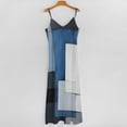 thumbnail image 5 of Modern Art Blue Grey Geometric Sleeveless Dress Dresses Women Summer Women's Summer Clothing, 5 of 9