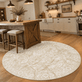 Washable Round Rug 9ft For Living Room Soft Circle Area Beige - Walmart.com
