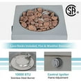 thumbnail image 3 of Stainless Steel Outdoor 10-inch Light Gray Square Mini Firepit for Tabletop Use, 3 of 7