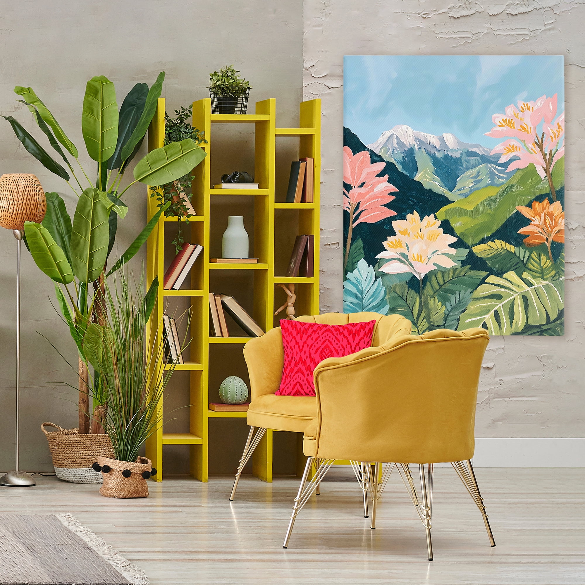Stupell Industries Tropical Mountain Landscape Canvas Wall Art, design by The Prints Vibe