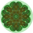 thumbnail image 1 of Ahgly Company Machine Washable Indoor Round Transitional Seaweed Green Area Rugs, 7' Round, 1 of 7