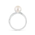 thumbnail image 2 of ANGARA Freshwater Cultured Pearl Infinity Ring in 14K White Gold for Women | June Birthstone, Birthday, Anniversary, Jewelry Gift for Women | Pearl Ring, 2 of 11