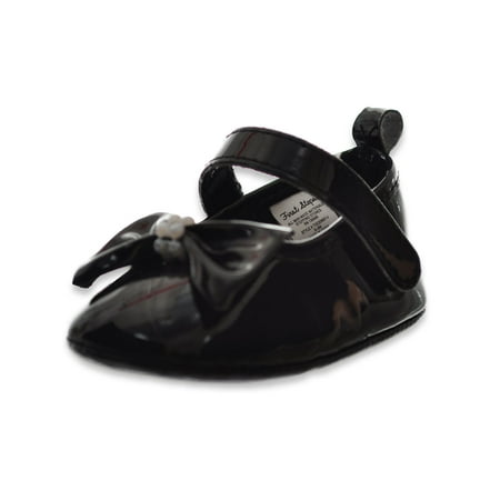 

First Steps by Stepping Stones Baby Girls Beaded Bow Mary Jane Booties - black 1 infant