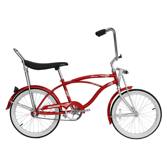 Micargi HERO 20" Beach Cruiser Coaster Brake Single Speed with Banana Seat Stainless Steel Spokes One Piece Crank Alloy Rims 36H Color: Red