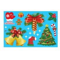 Christmas Window Clings, Satna Claus Reindeer Snowman Snowflake Stickers for Glass, Christmas Decorations