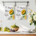 thumbnail image 3 of Yellow Sunflowers Kitchen Towels Set of 3, Farmhouse Floral Rustic Botanical Grey Wood Absorbent Dish Towels for Kitchen, Microfiber Hand Towel, Quick Drying Tea Towel for Cleaning Dishcloths, 3 of 7