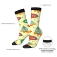 thumbnail image 2 of Yiaed Colorful Outer Space Print Great elasticity Crew Socks Sports socks for Men and Women, 2 of 5